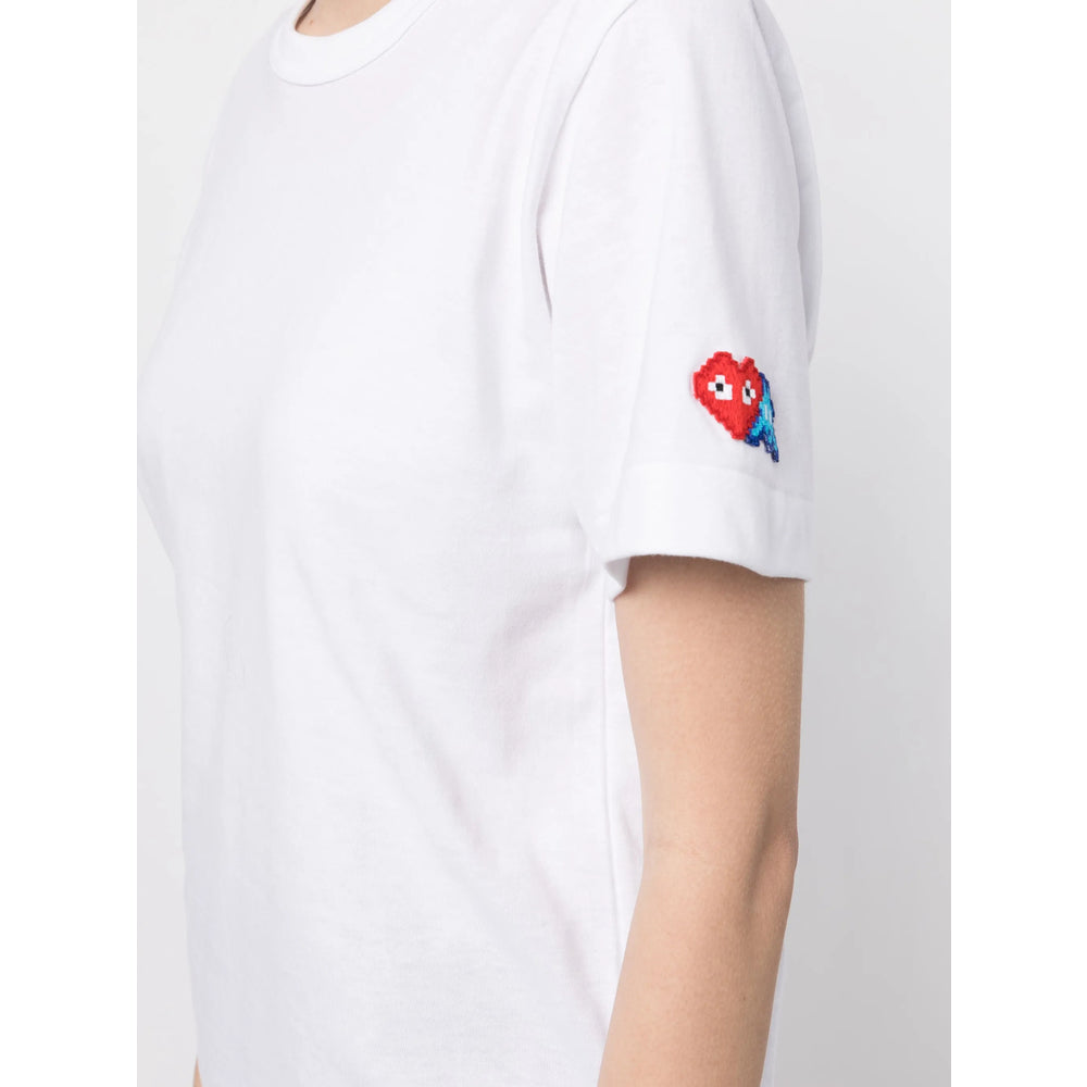 Comme Des GarÇOns Play T Shirt - Bianco | 8188c1a60c772bd6ada488ff75308a6b9f6f1c96