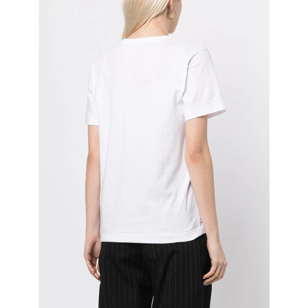 Comme Des GarÇOns Play T Shirt - Bianco | 75561818be6368c9089f285bc0a407b6e42e0d23