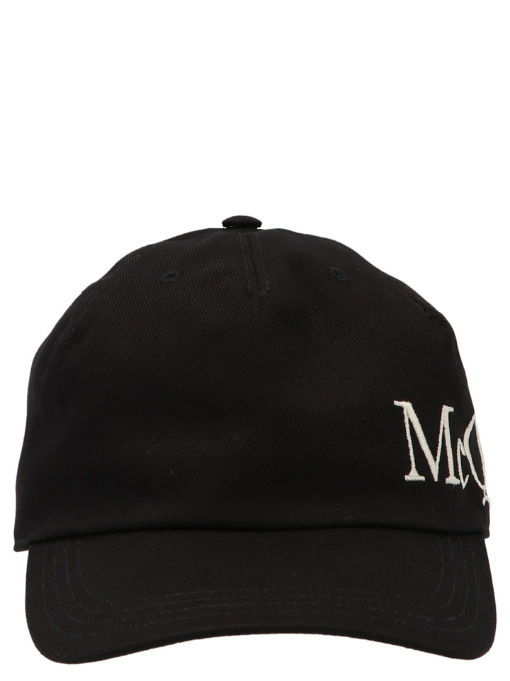Mcqueen Logo Embroidery Cap Cappelli - Nero | fadaf1f501b6af2b3a48add1291f85209338e367