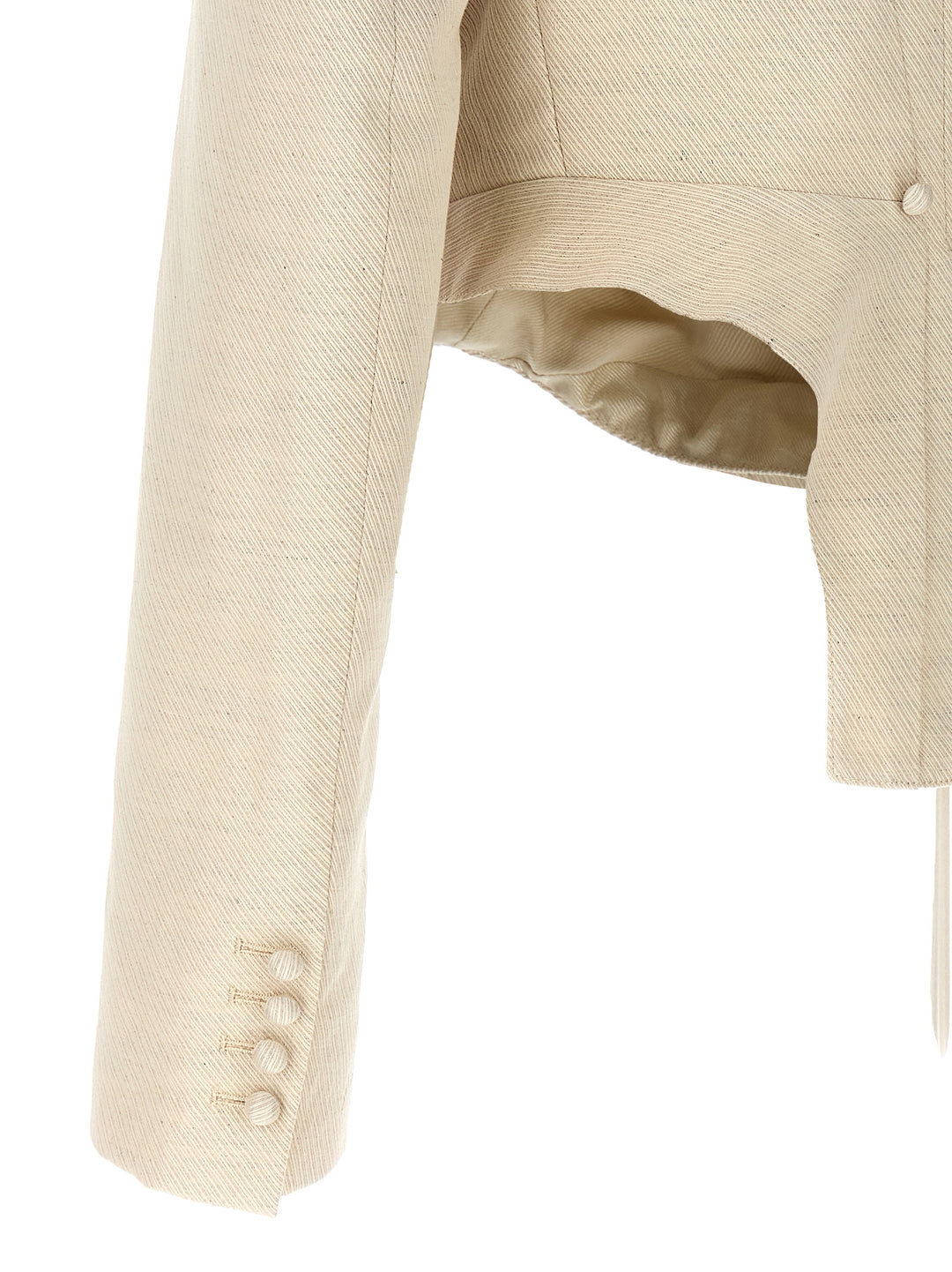Micro Tail Short Jacket Blazer And Suits Beige