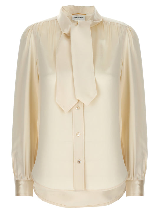 Lavalliere Silk Shirt Camicie Bianco