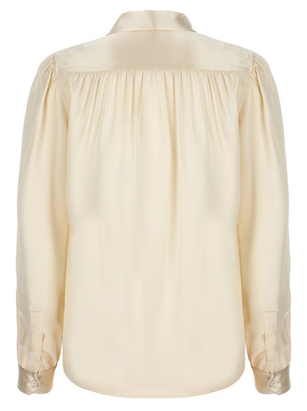 Saint Laurent Lavalliere Silk Shirt Camicie - Bianco | 6ea7fca32452f01235a0965b64ee763bbc8d5377