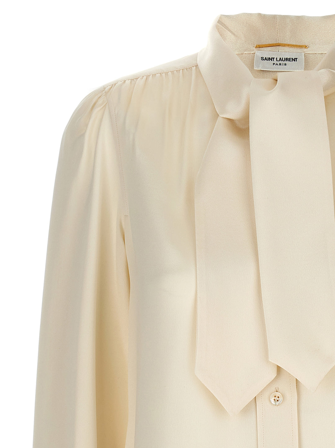 Saint Laurent Lavalliere Silk Shirt Camicie - Bianco | 2f8c71f582ec2e0e341e703023a82509ae67c20b