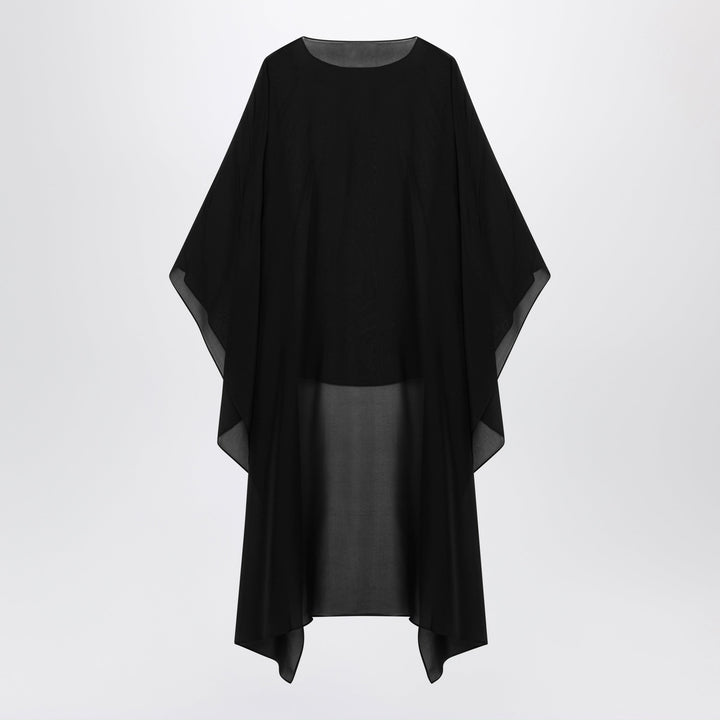 Almada Label Cape En Mousseline De Soie Noir Charbon