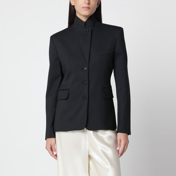 Cillian Black Tailored Blazer In Viscose Blend
