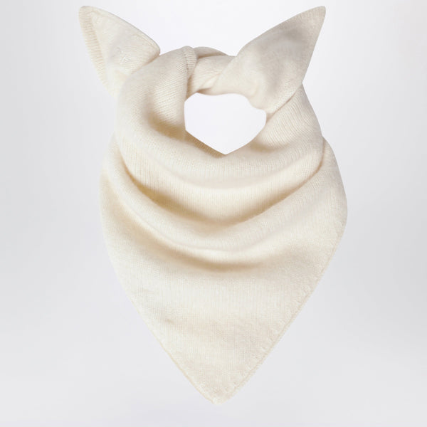 Vanilla Bini Triangular Scarf In Organic Cashmere