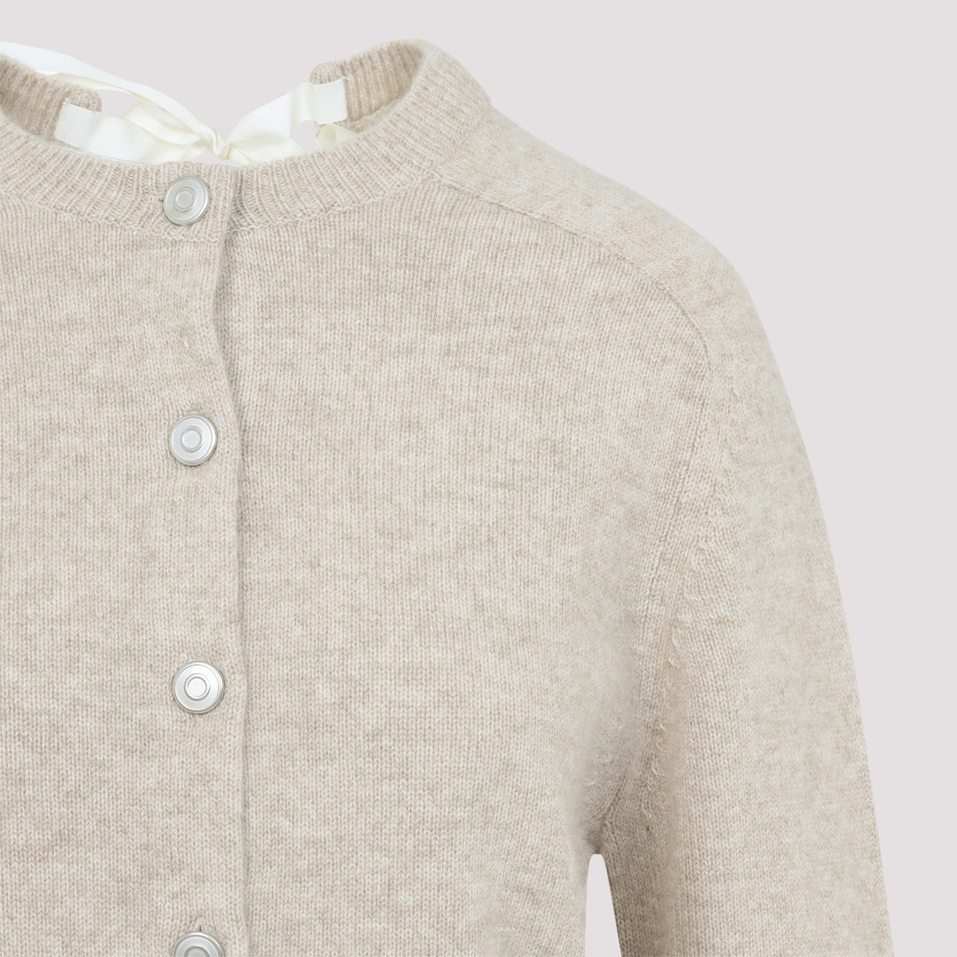 Carven Cardigan - Nude & Neutrals | a1e2a9b6786f308fba6224404b464a38a05f2c4a