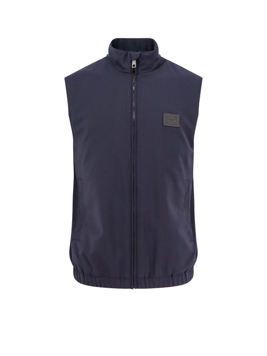 Wool Blend Sleeveless Jacket