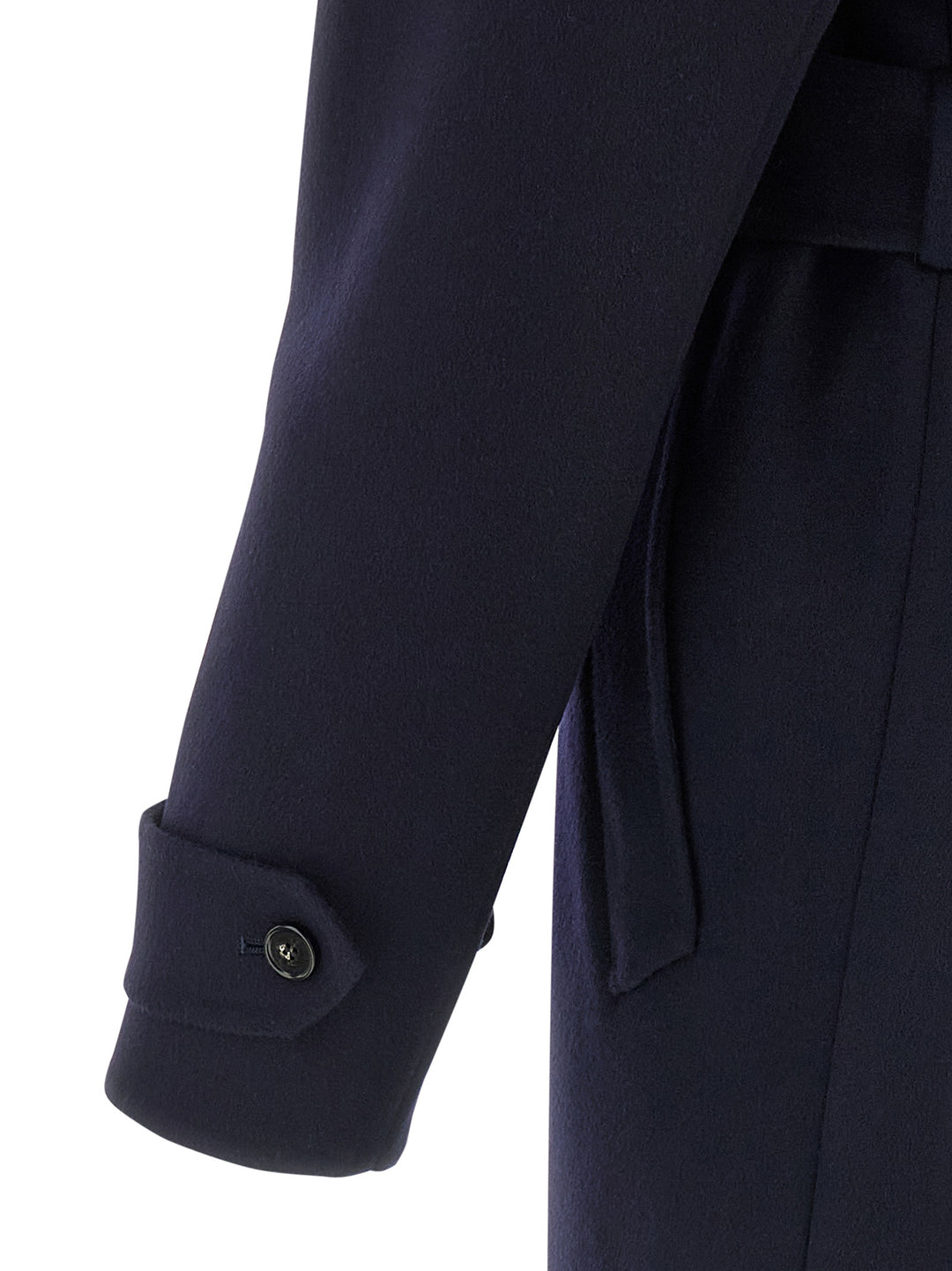 Stella Mccartney Double-Breasted Wool Trench Coat Trench e Impermeabili - Blu | 0c8b8a06450e9cb14c8dab50adfe21ee89028974