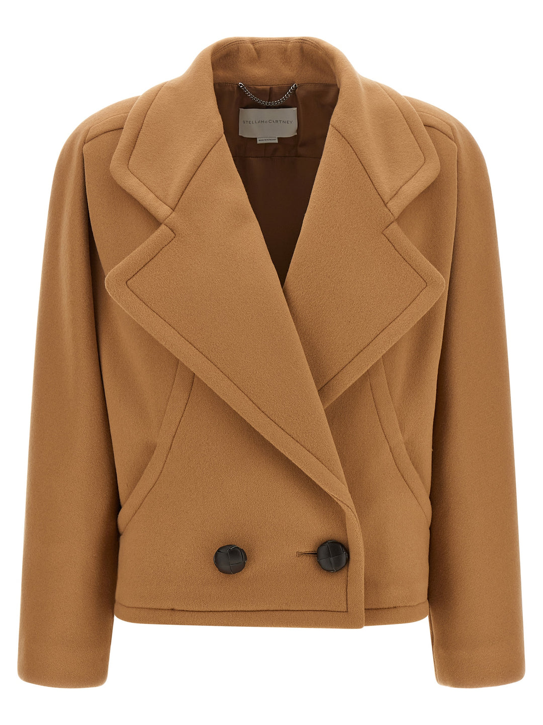Stella Mccartney Double-Breasted Coat Trench e Impermeabili - Beige | 74c932032982a22b2e42ed9f8c81234f82bf0819