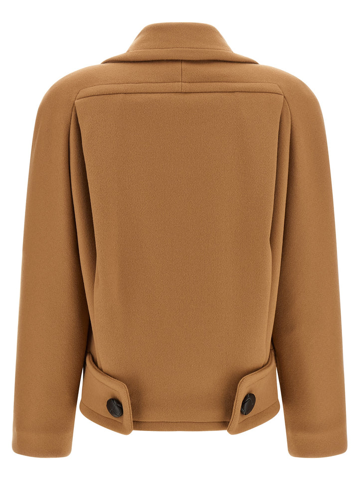 Stella Mccartney Double-Breasted Coat Trench e Impermeabili - Beige | 490efc70e35c00ecee3ef04b3f63229025df04ab