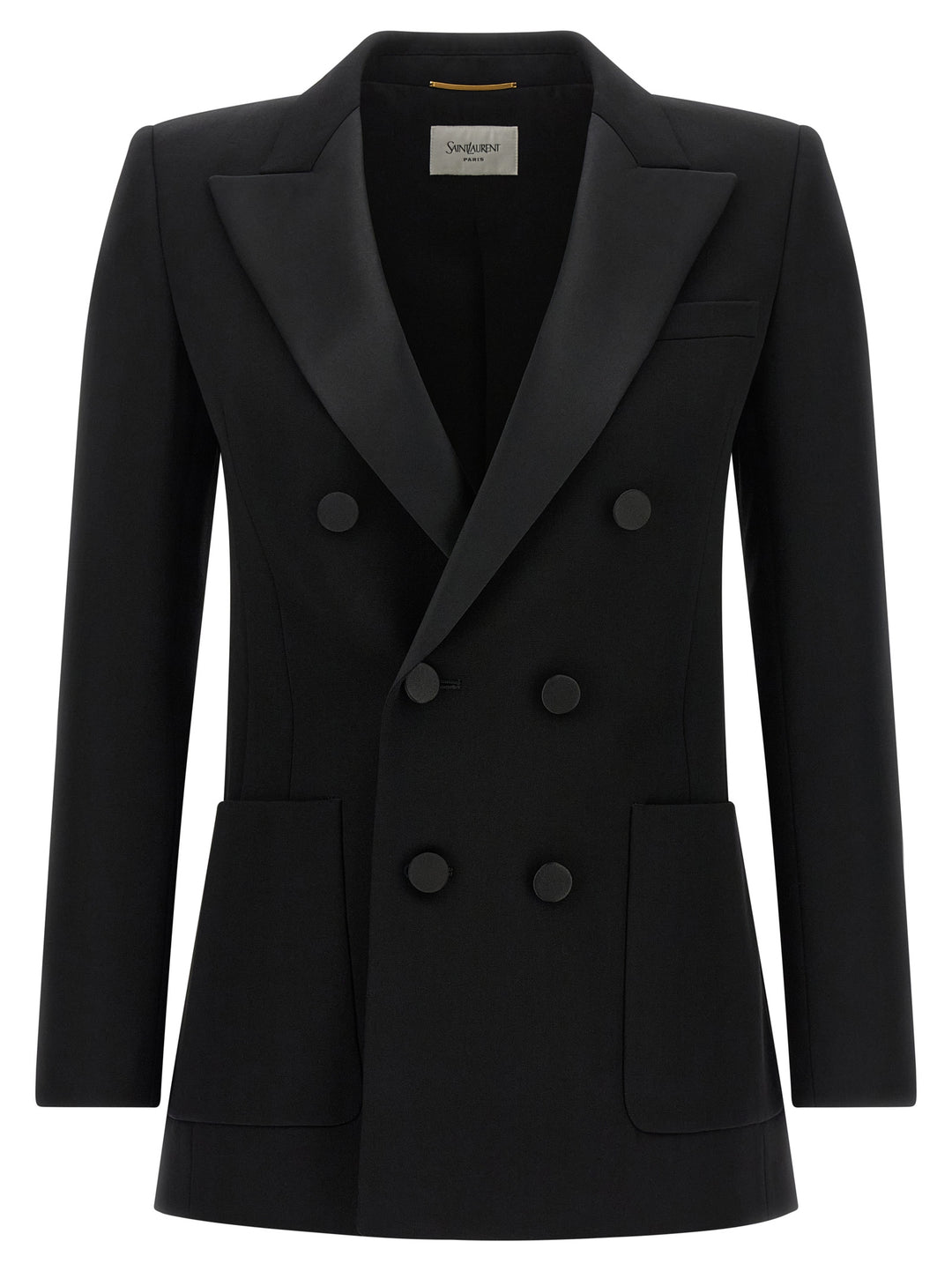 Saint Laurent Satin Lapel Blazer BlazerS - Nero | d86849422ee39fb30cde078f6d0924b44960eb70