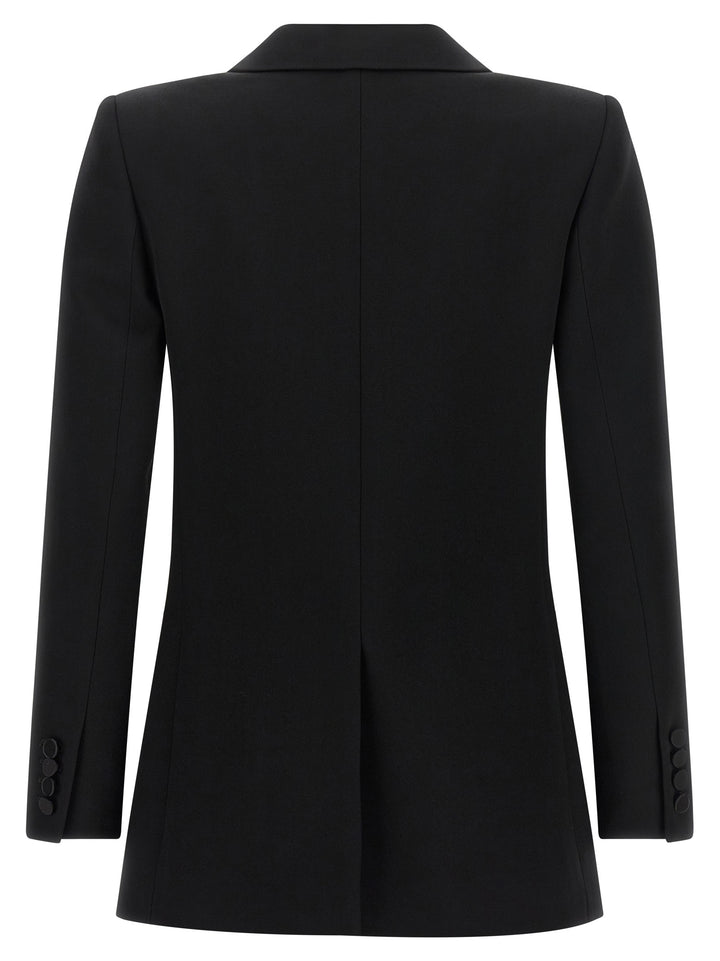 Saint Laurent Satin Lapel Blazer BlazerS - Nero | d6e08ee4d1e248c6ab412a17f0b6ae9b67894d27
