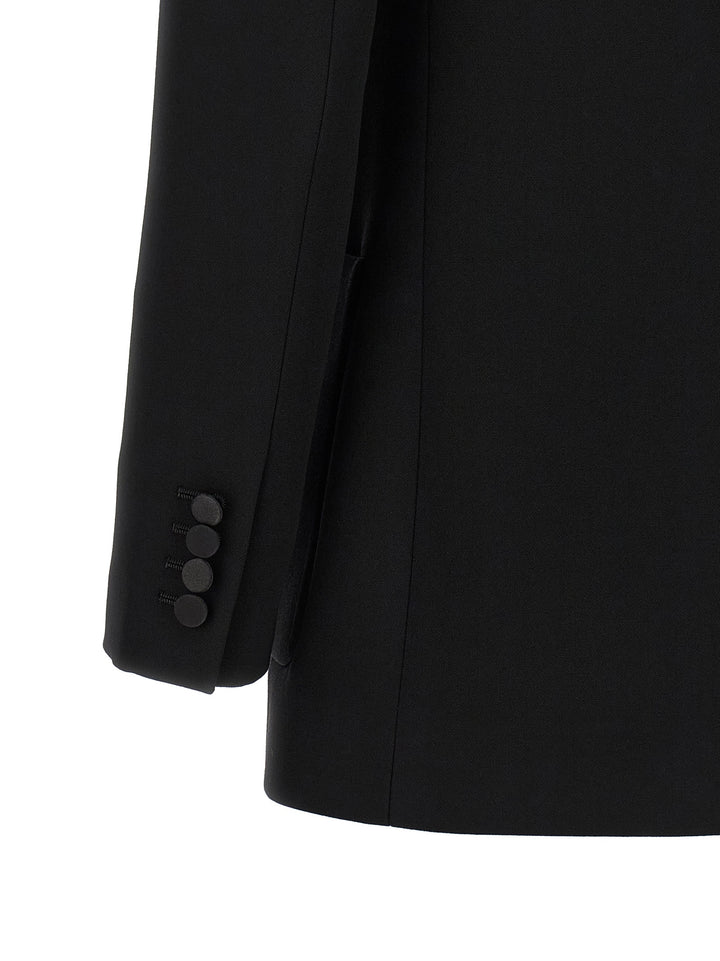 Saint Laurent Satin Lapel Blazer BlazerS - Nero | b805954a9bd188b3427ba3fa34ea271c0768d65c