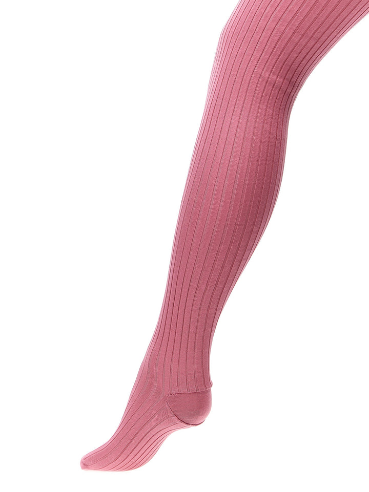 Prada Ribbed Tights Calzini - Rosa | 22808f51d5948cb7b99fb7456dc9d932c629d1cd