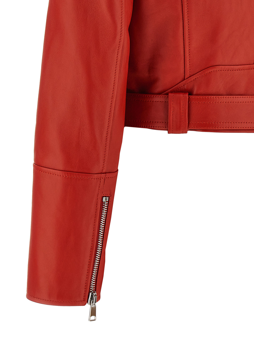 Cropped Biker Jacket Giacche Rosso