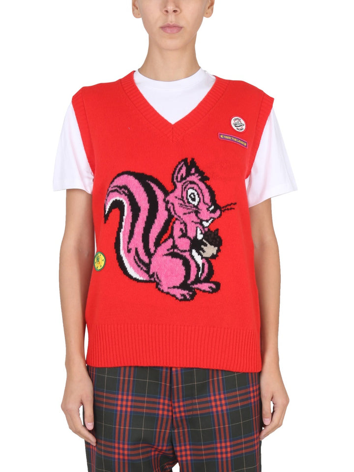 CORMIO Gilet - Rosso | Wanan Luxury