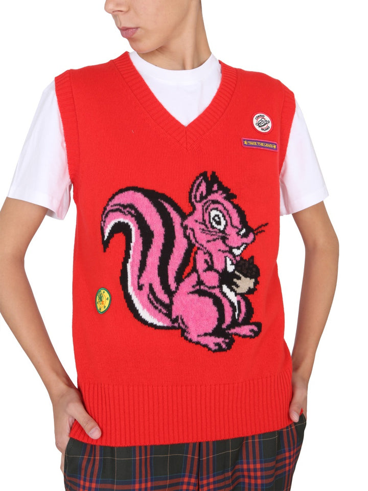 CORMIO Gilet - Rosso | Wanan Luxury