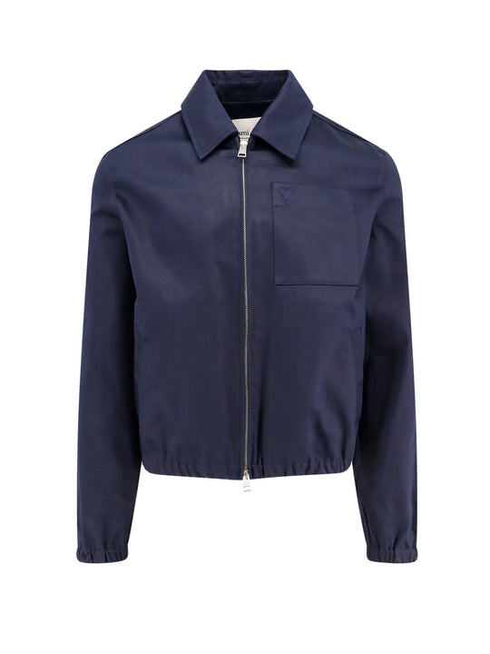 Cotton Jacket With Iconic Embroidery