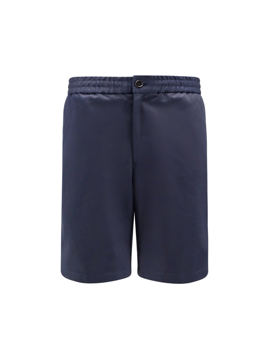 Cotton Bermuda Shorts With Elastic Detail