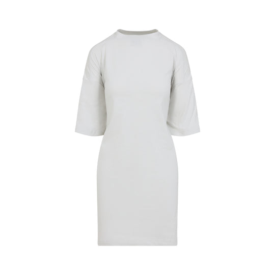 White Semi Fitted Cotton Mini Dress