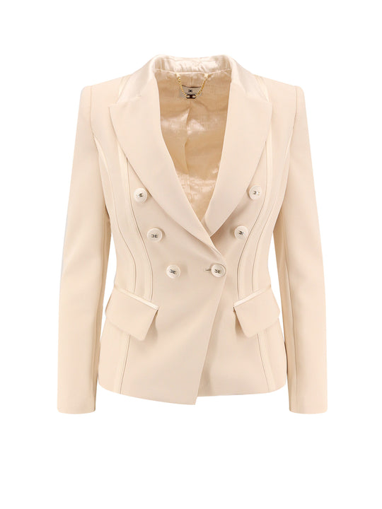 Essentials Blazer With Shoulder Pads And Covered Buttons