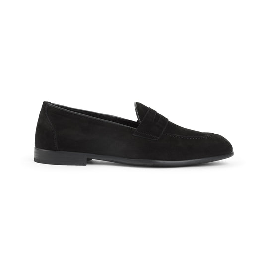 Black Penny Leather Loafers
