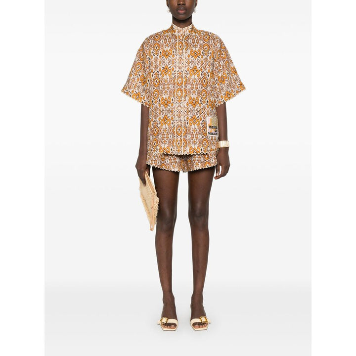 Zimmermann Shorts - Arancione, Marrone | a367348bd81d6528e31218b475281dc7ad922436