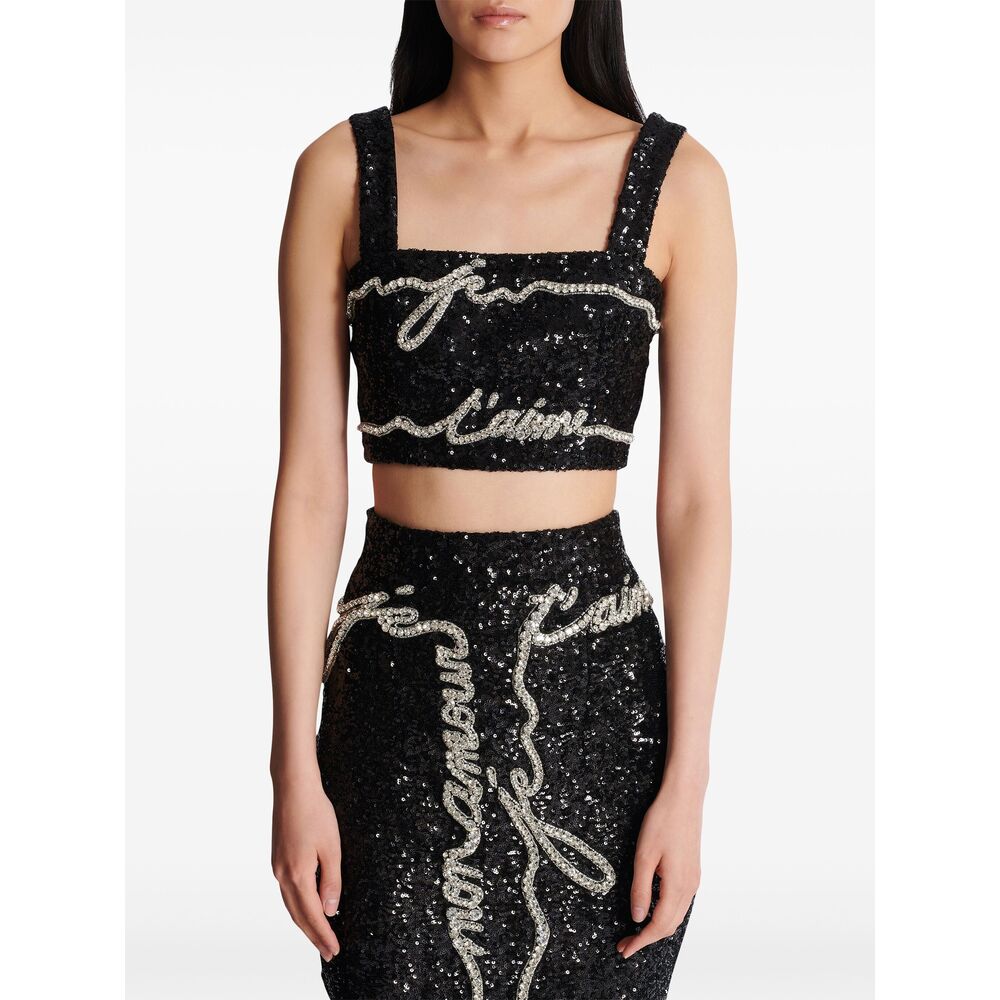 Balmain Top - Nero | 0bf7168993cd939658291701e54fa0e7ebf31a4b