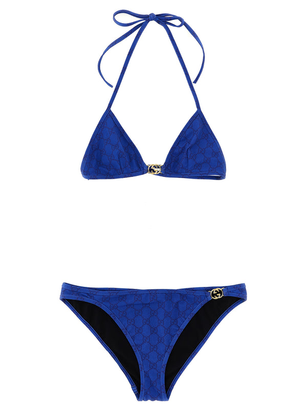 Incrocio Gg Beachwear Blu