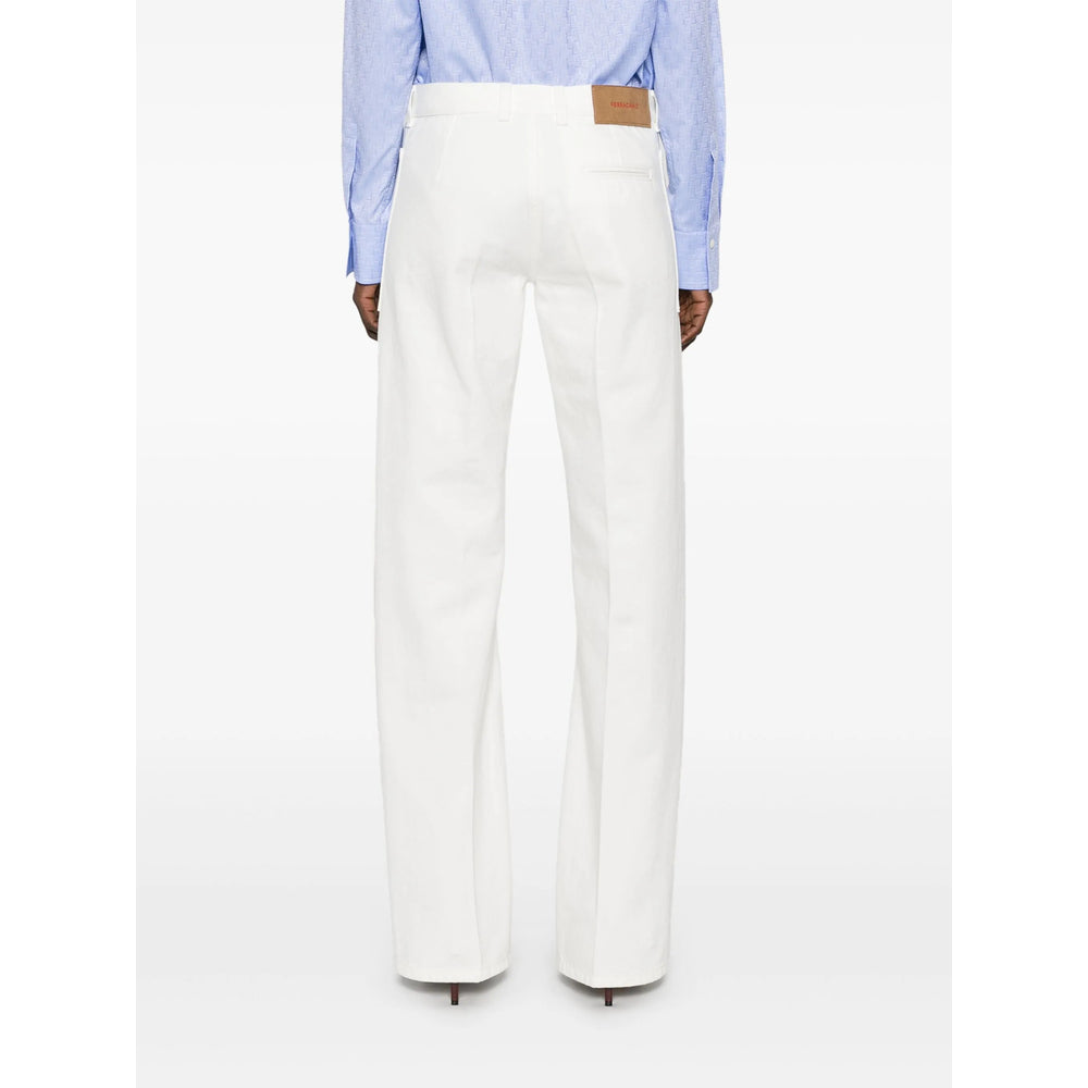 Ferragamo Pantaloni - Bianco | 98f264584146af12660bb11003fea5f07a2e3287