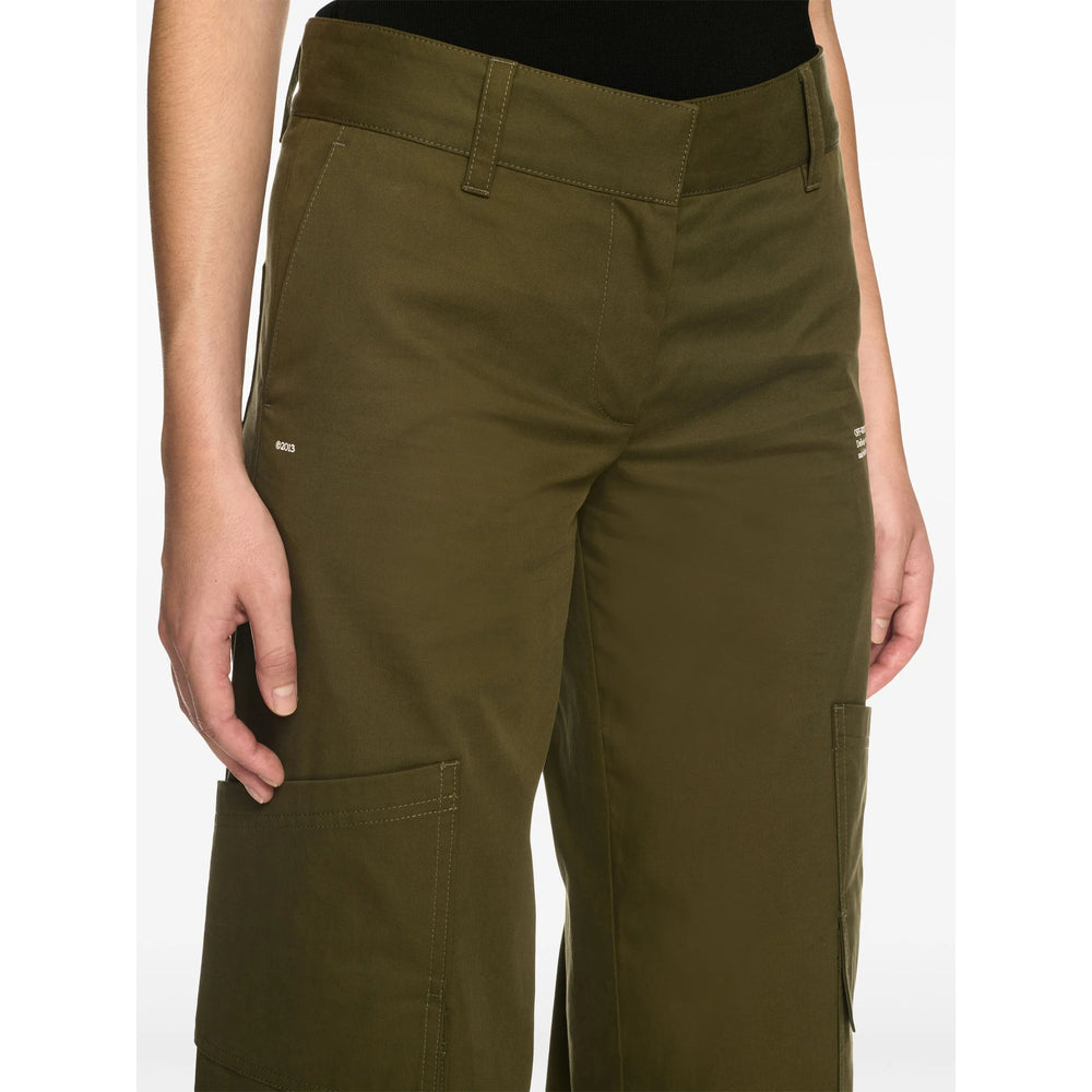 Off-White Pantaloni - Verde | 79d10e3ce8d511e9697c1ca63ce0d262df28421a
