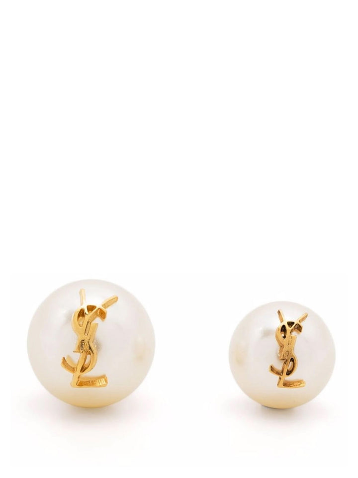 Saint Laurent Asymetrique Perle Gioielli - Bianco | 327f8616ded46a253f83aea951aafc9749246c18