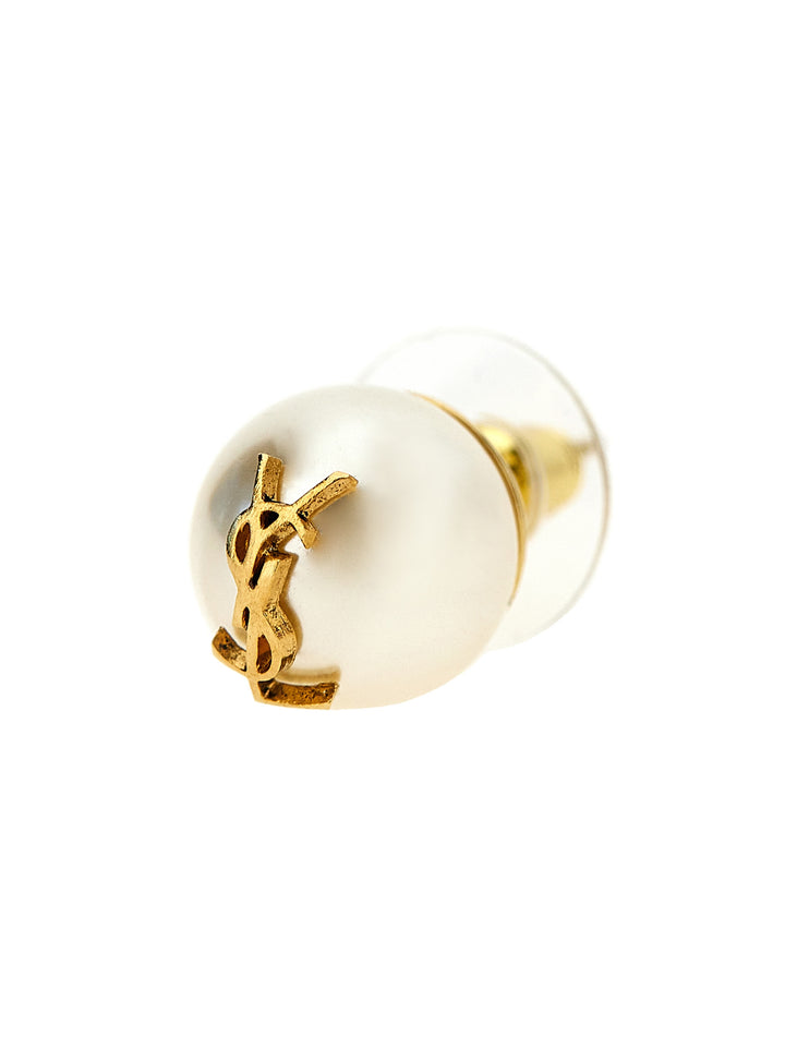 Saint Laurent Asymetrique Perle Gioielli - Bianco | a382db638d13a82ac229b60e0cffad6f151dba5a