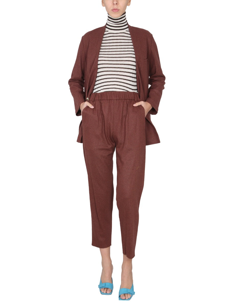 Alysi Pantaloni - Marrone | Wanan Luxury