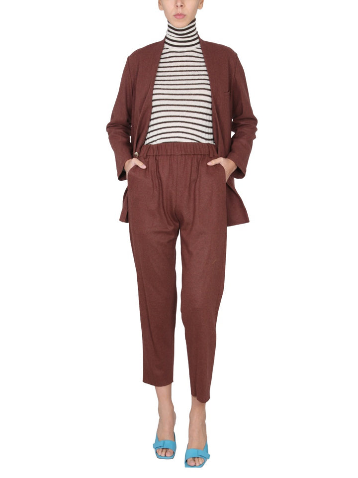 Alysi Pantaloni - Marrone | Wanan Luxury