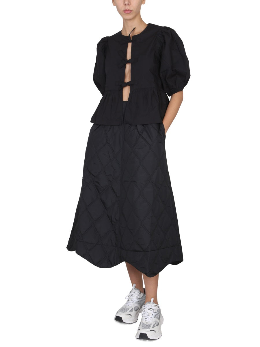 Ganni Top - Nero | Wanan Luxury