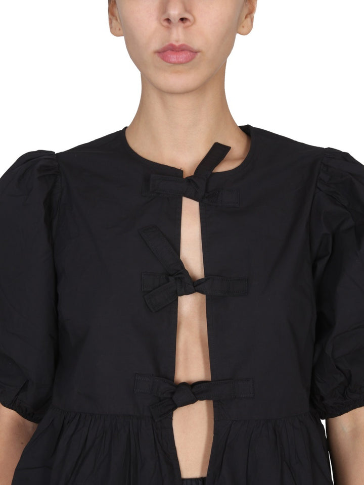 Ganni Top - Nero | Wanan Luxury