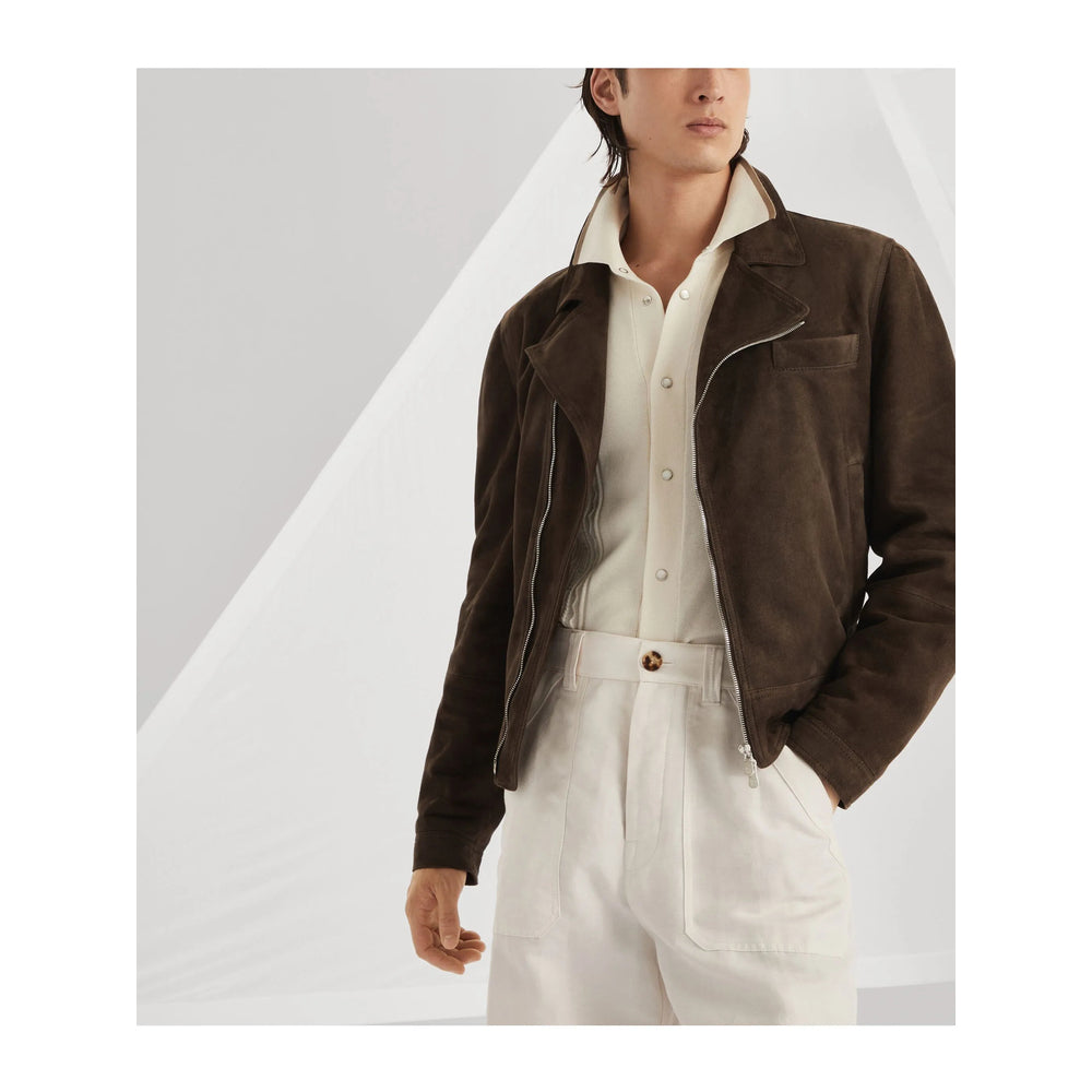 Brunello Cucinelli Leather Outerwears - Marrone | 0093d050bde743fd052fe20284db3320ffb4b9ea