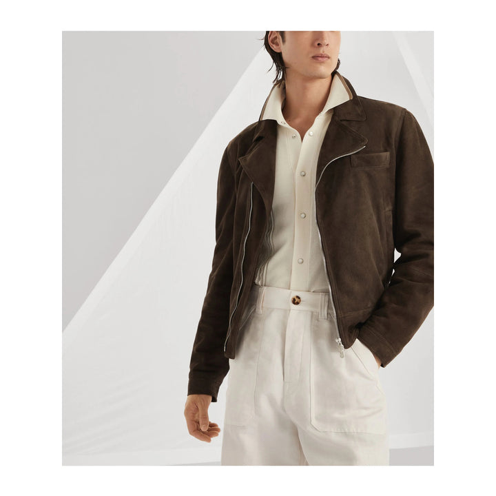 Brunello Cucinelli Leather Outerwears - Marrone | 0093d050bde743fd052fe20284db3320ffb4b9ea