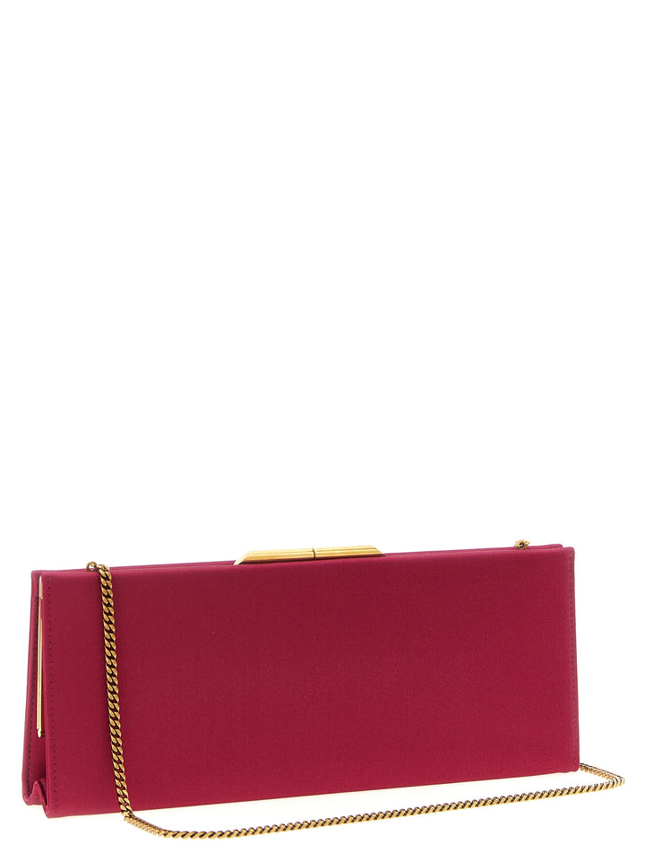 Saint Laurent Midnight Piccola Clutch - Fucsia | f67e8fdb1c20de8c30eb49ef3c0e12ab2bc87b18