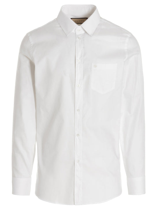 Embroidered Logo Shirt Camicie Bianco