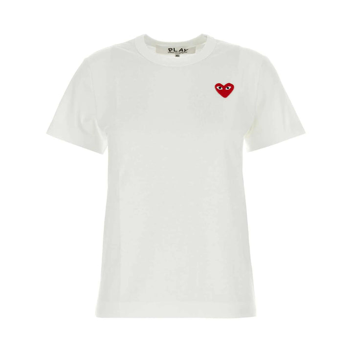 Comme Des GarÇOns Play T Shirt - Bianco | e68a83a6232513cf30435166c57e649fd9adb534