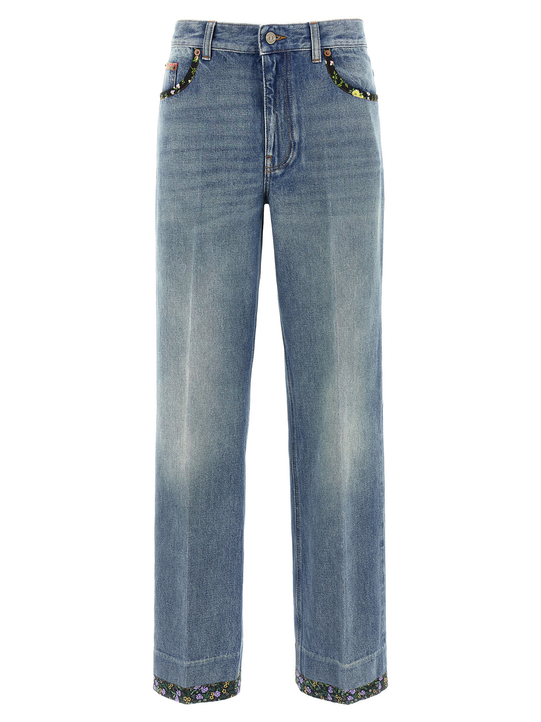 Valentino Garavani Valentino Garavani Floral Jeans - Blu | 07c46ea16a55db6c44db4e96e71eeea85c4ffbb2