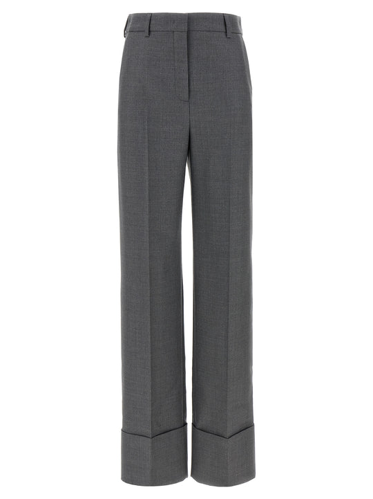 Valentino Garavani Wool Pantaloni Grigio