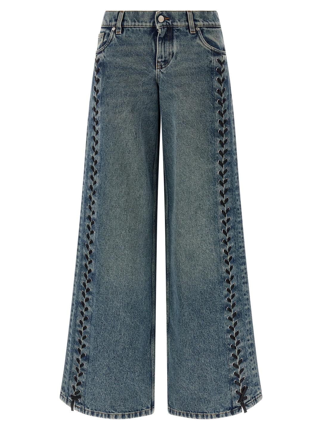 Stella Mccartney Lace-Up Jeans - Blu | ca0655bfc387d6a853f3ae1489271cdf83c06e8e