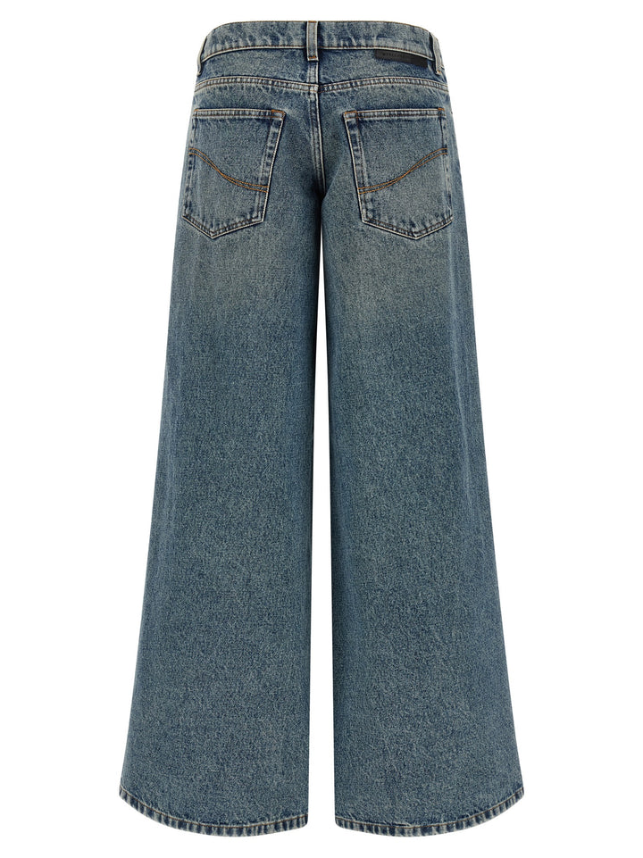 Stella Mccartney Lace-Up Jeans - Blu | ef20f0276c068e87177e2cc07b62a32ab59c81a8