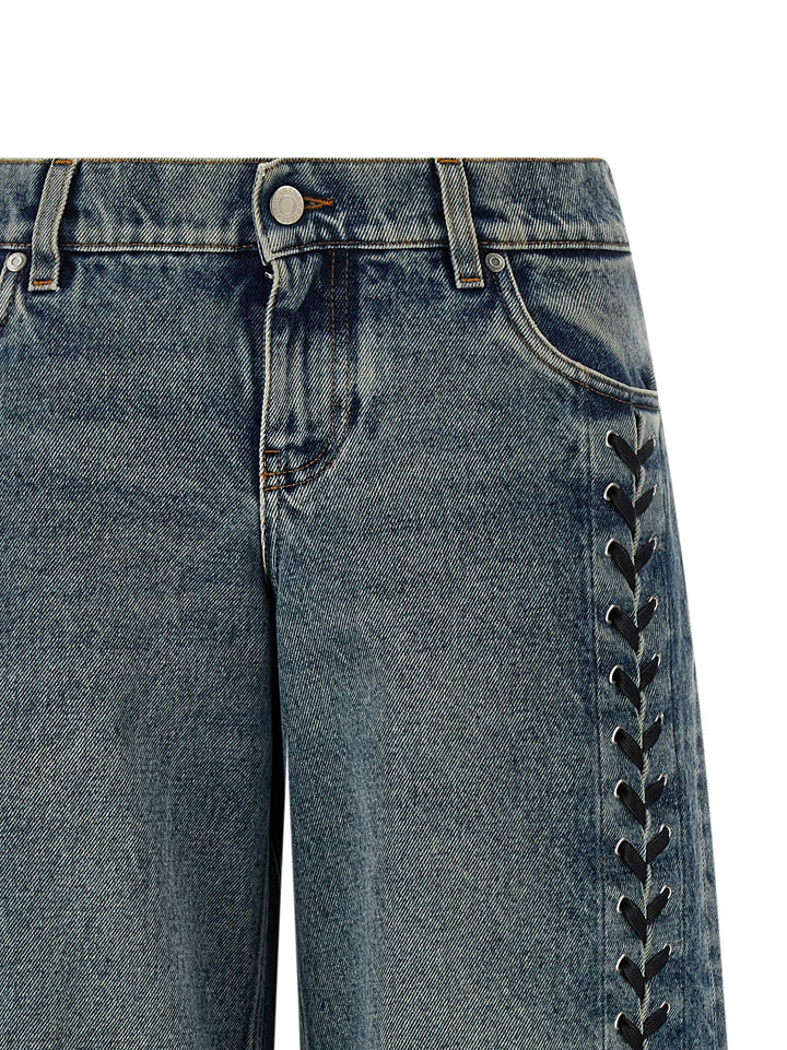 Stella Mccartney Lace-Up Jeans - Blu | a92fbc17b27ebe9a6f9649d99128b6ee8fd00f5f