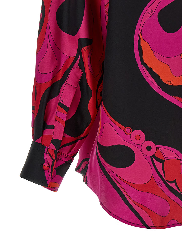 Emilio Pucci Patterned Silk Shirt Camicie - Fucsia | 068007c3165dd7a93c1f454b4e6b9e10767ed800