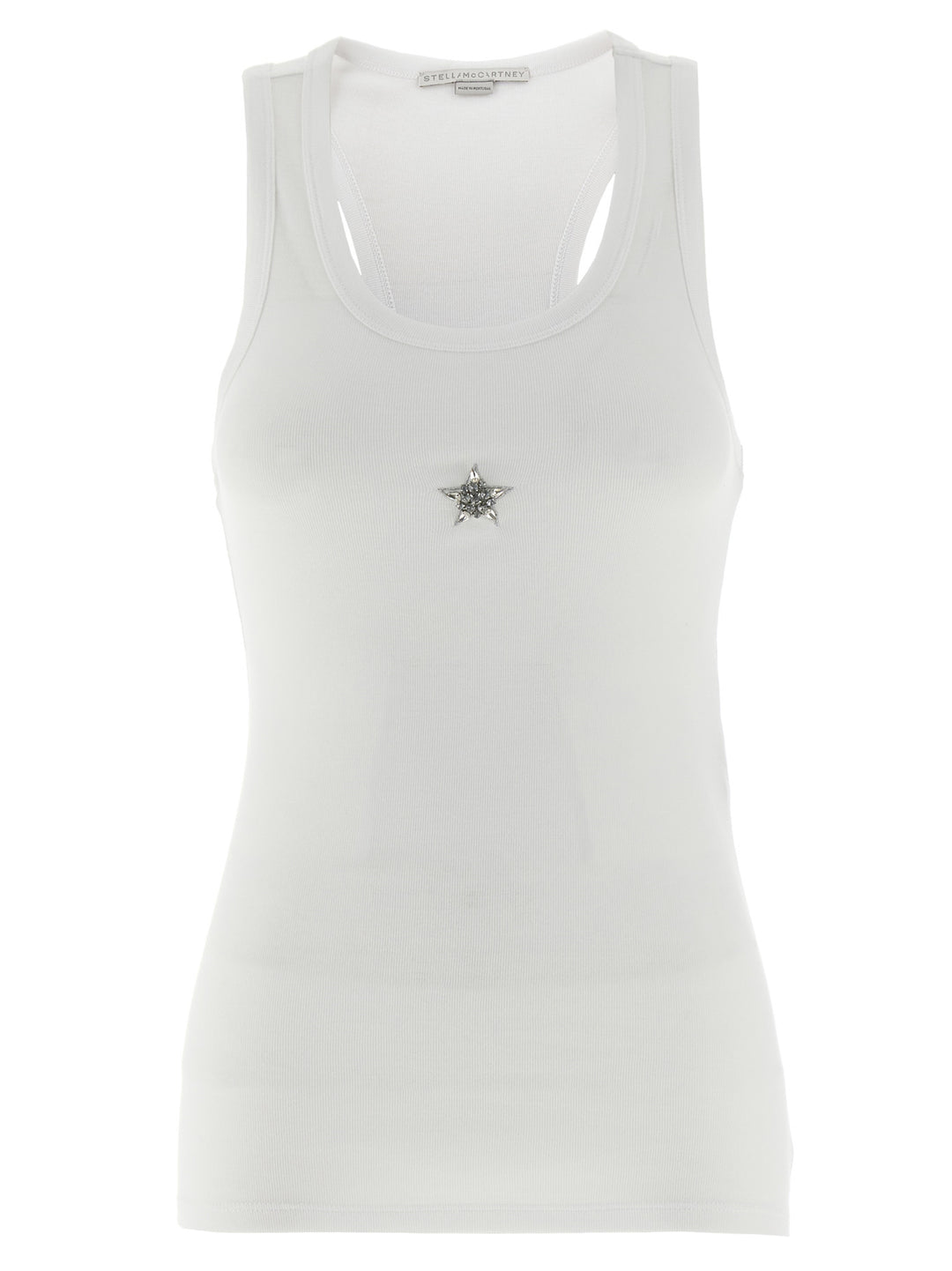 Stella Mccartney Crystal Mini Star Top - Bianco | 3af2954f9f0aaba79cfcd1d85d670961e1aec2ea